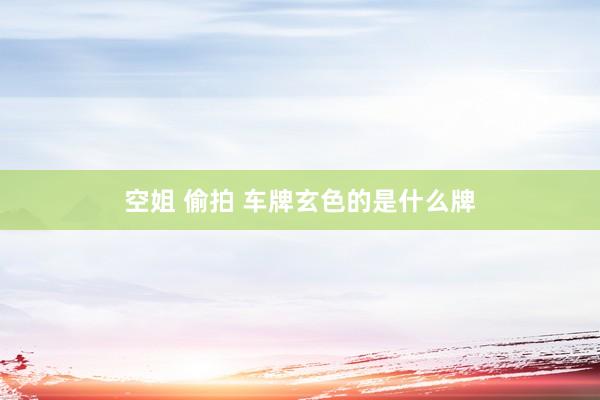 空姐 偷拍 车牌玄色的是什么牌