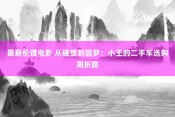 最新伦理电影 从碰壁到圆梦：小王的二手车选购周折路